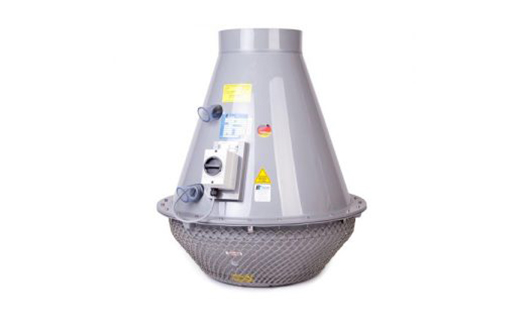 extracteur d'air industriel à rejet vertical - tourelle d'extraction ATEX avec grille pare-éclat extracteur d'air industriel à rejet vertical - tourelle d'extraction ATEX avec grille pare-éclat